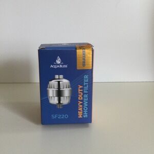 AquaBliss SF220 Heavy Duty Multi-Stage Shower Filter Chrome Finish New Open Box